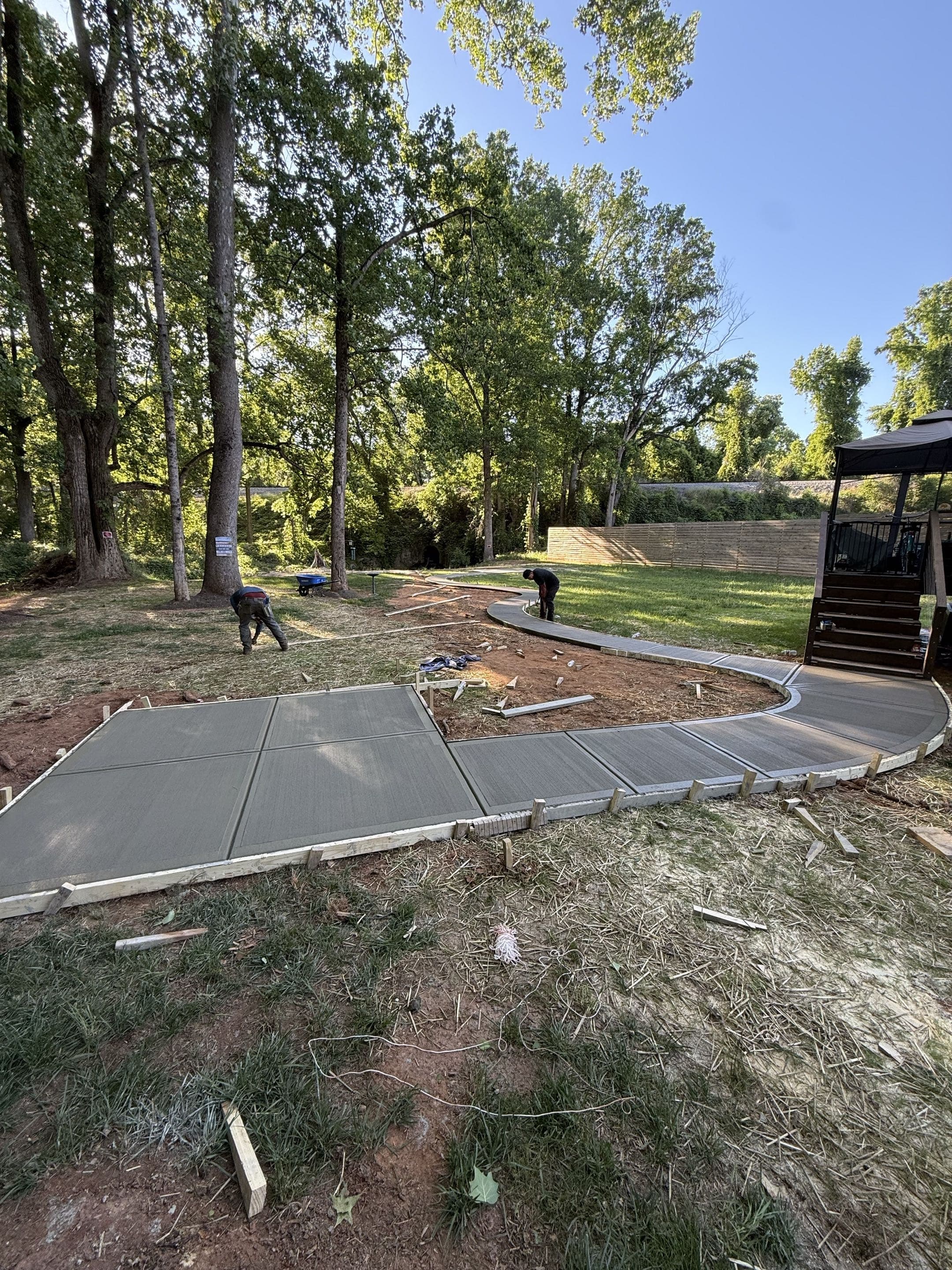 Step 15: Form Removal in Charlotte, NC concrete project by Local Concrete Contractor