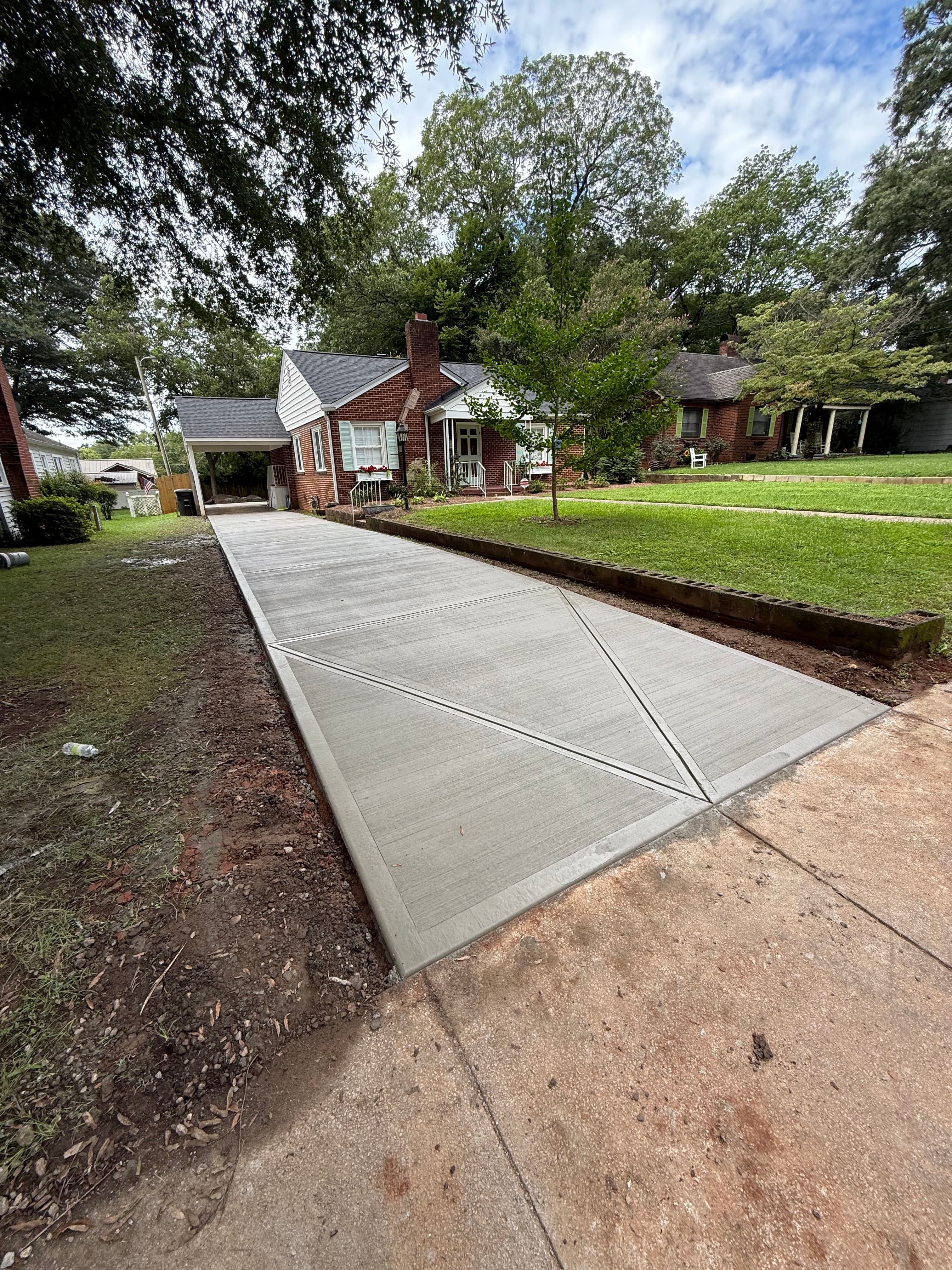 Concrete driveway