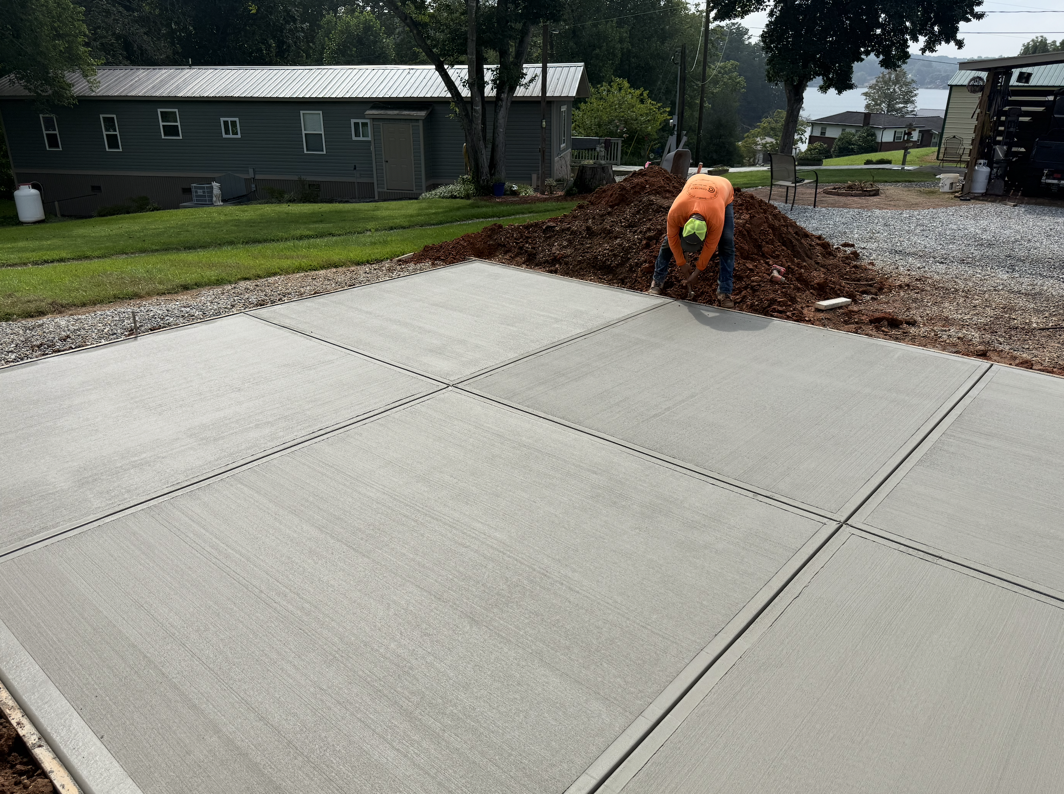 After concrete installation