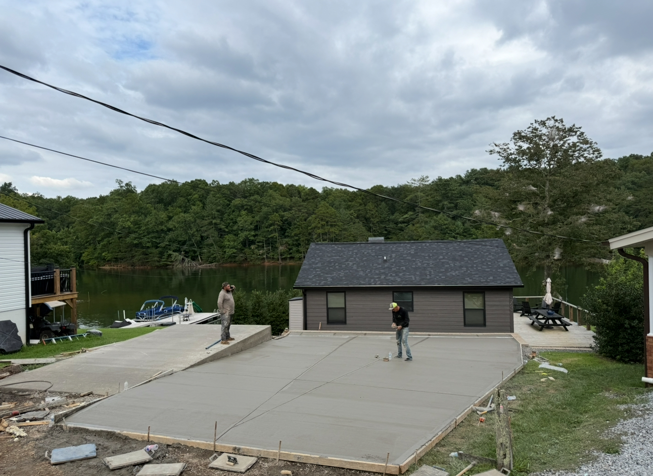 After concrete installation