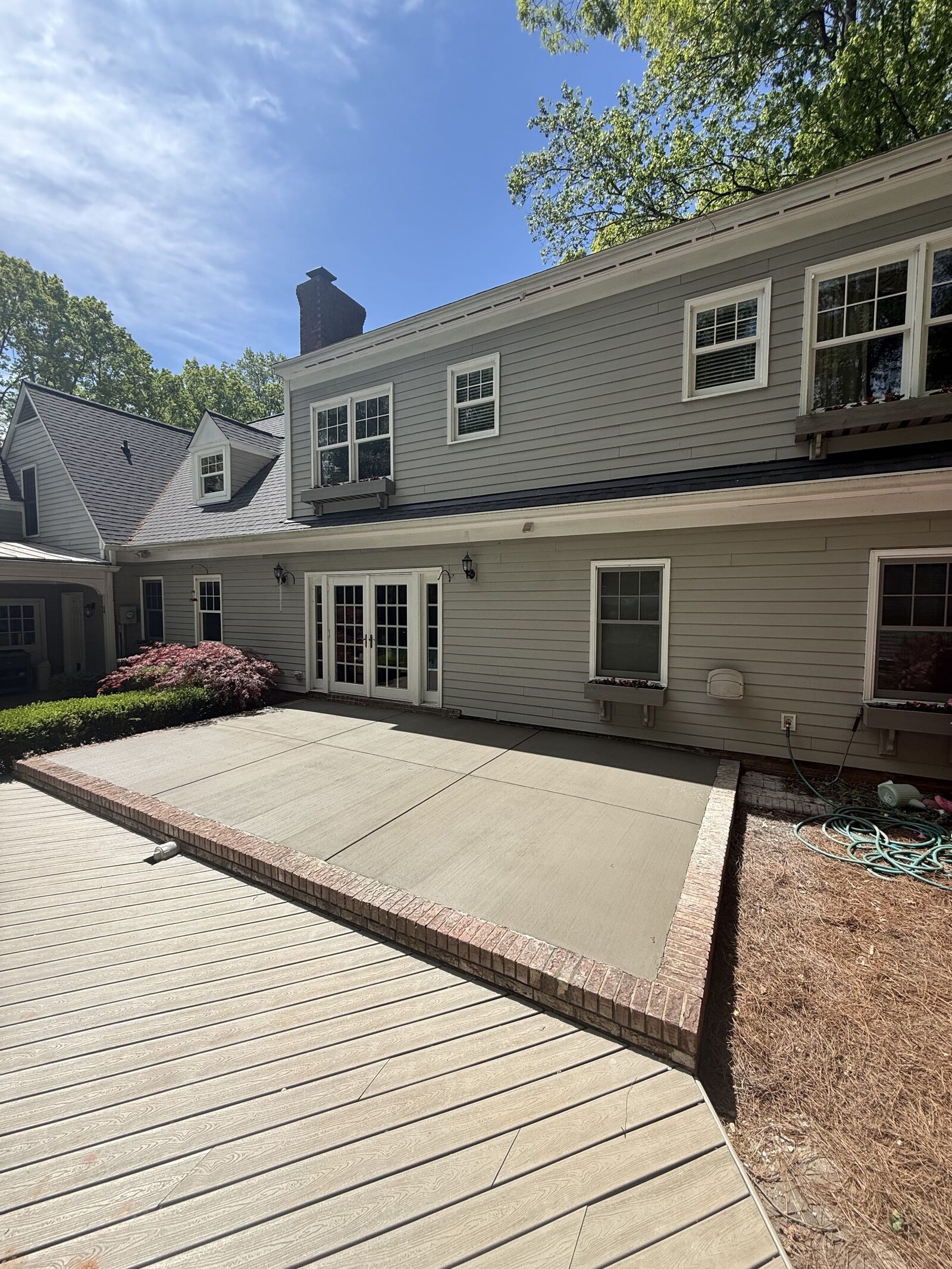 After concrete installation
