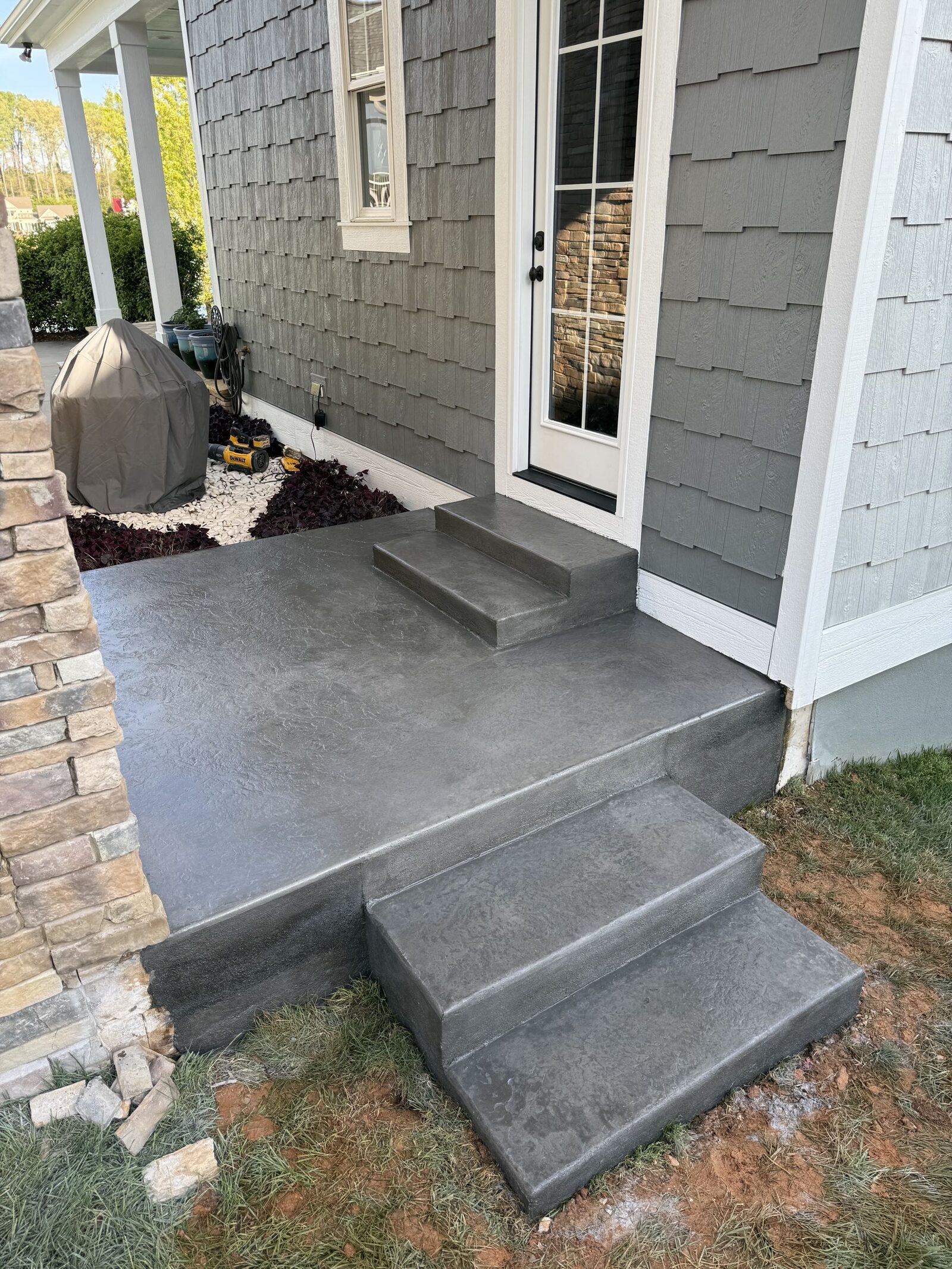 After concrete installation