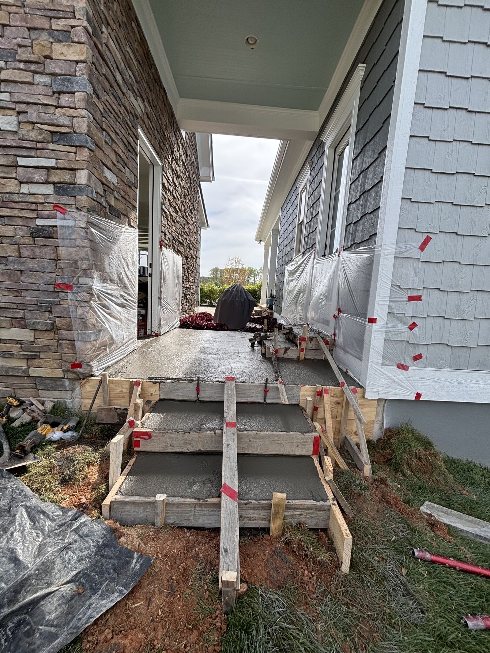 Before concrete installation