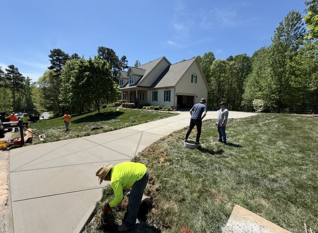 After concrete installation
