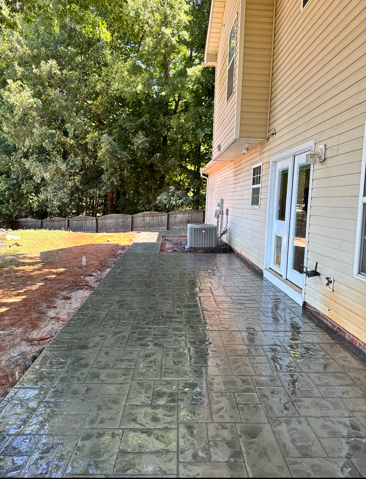 Elon stamped concrete in nc project 2