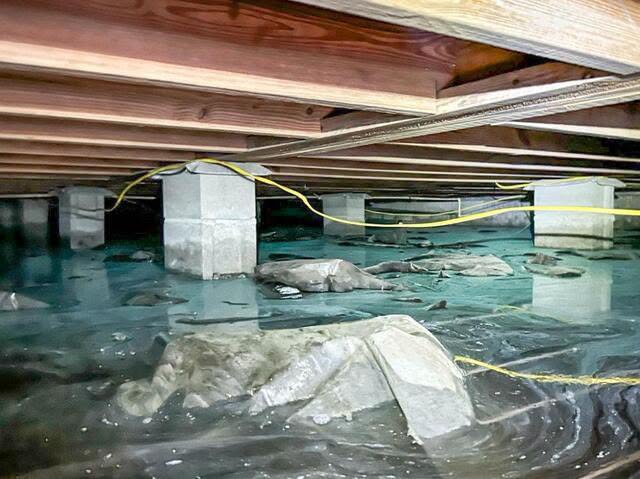 Flooded Crawl Recovery — before